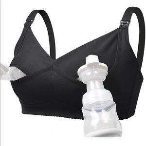 NWT Momcozy Pumping Bras Hand Free Deep V Nursing Breast Pump XL